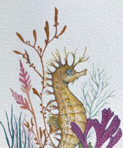 close up of seaweed watercolour print