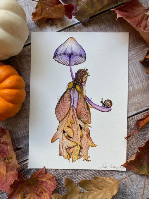 Autumn Fairy and mushroom