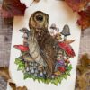 Tabitha Tawny owl and mushroom village