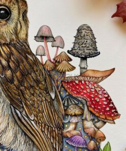 owl and mushroom close 2