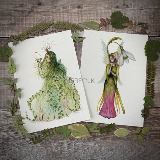 dyad and imbolc fairy A5 print collection