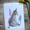 A5 fairy donkey card