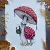 a5 fly agaric mushroom print