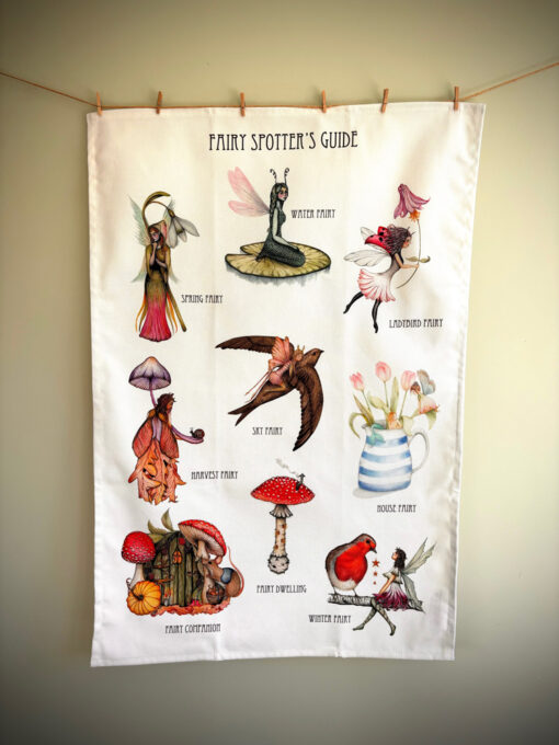 fairy spotter tea towel