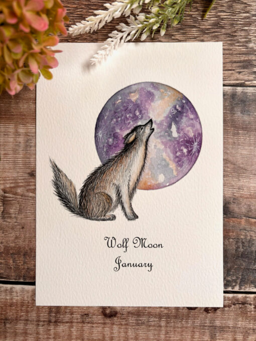 wolf moon a5 print